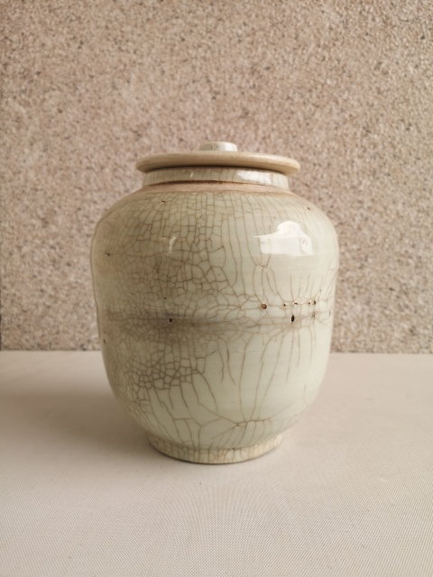 古玩陶瓷哥釉蓋罐拍賣,當前價格850元