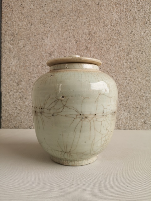 古玩陶瓷哥釉蓋罐拍賣,當前價格850元