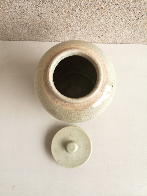 古玩陶瓷哥釉蓋罐拍賣,當前價格850元