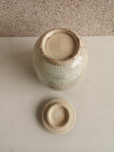 古玩陶瓷哥釉蓋罐拍賣,當前價格850元