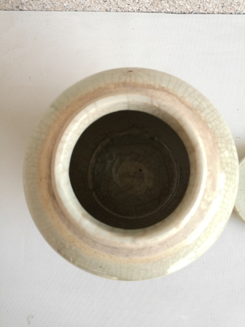 古玩陶瓷哥釉蓋罐拍賣,當前價格850元