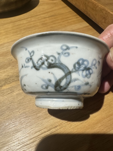 古玩陶瓷歲寒三友松竹梅青花碗拍賣，當前價格1900元
