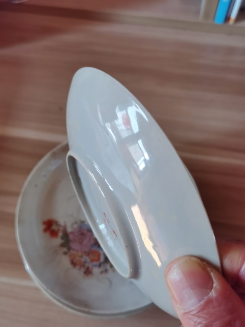 古玩陶瓷粉彩花卉紋盤拍賣，當前價格288元