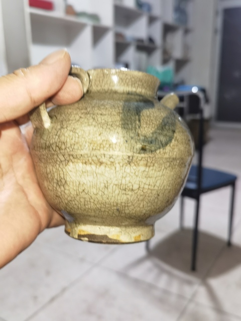 古玩陶瓷哥釉青花執壺拍賣,當前價格1000元