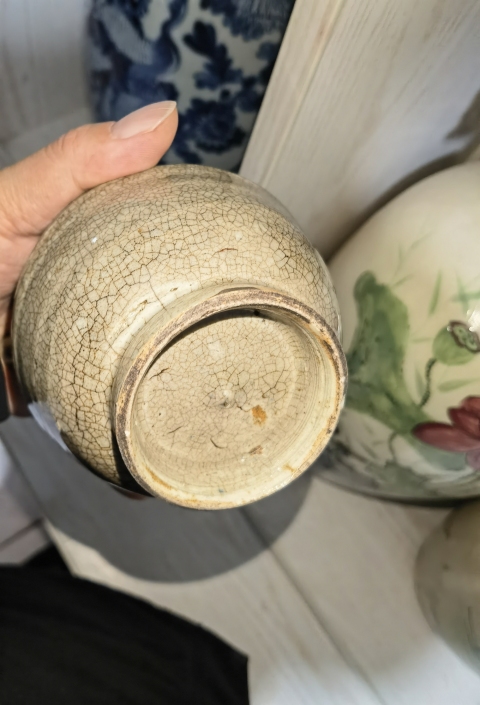 古玩陶瓷哥釉青花執壺拍賣,當前價格1000元
