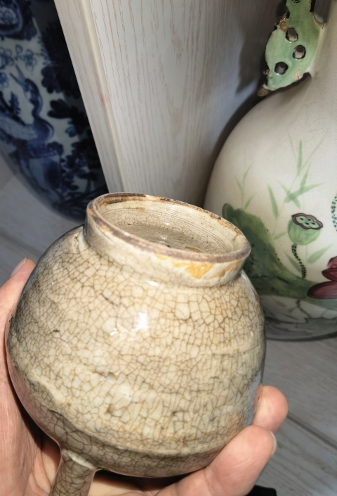 古玩陶瓷哥釉青花執壺拍賣,當前價格1000元