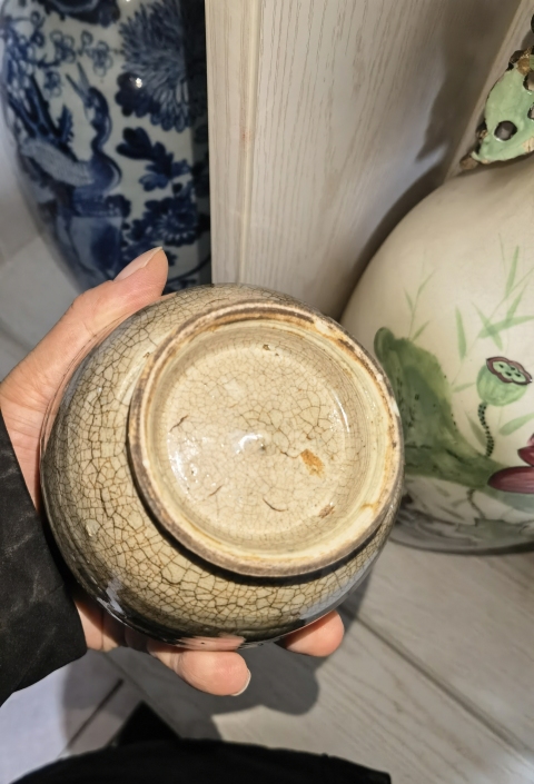 古玩陶瓷哥釉青花執壺拍賣,當前價格1000元