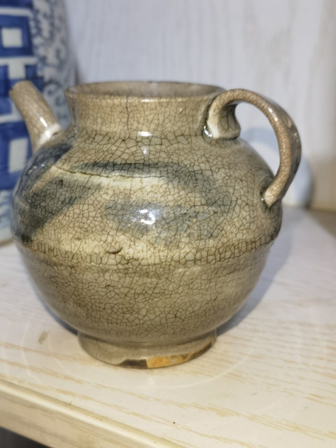 古玩陶瓷哥釉青花執壺拍賣,當前價格1000元