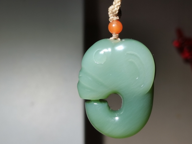 古玩玉器【精品】碧玉“豬龍”掛墜拍賣,當前價格2308元