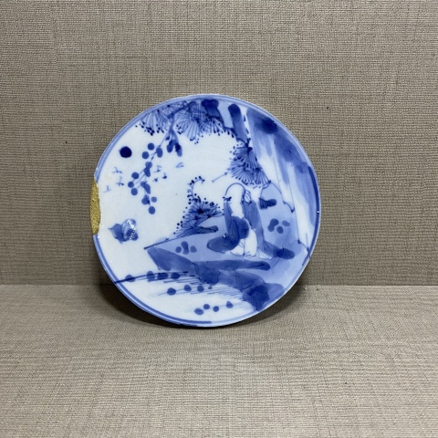 青花瓷片底座改裝茶托拍賣，當(dāng)前價格880元