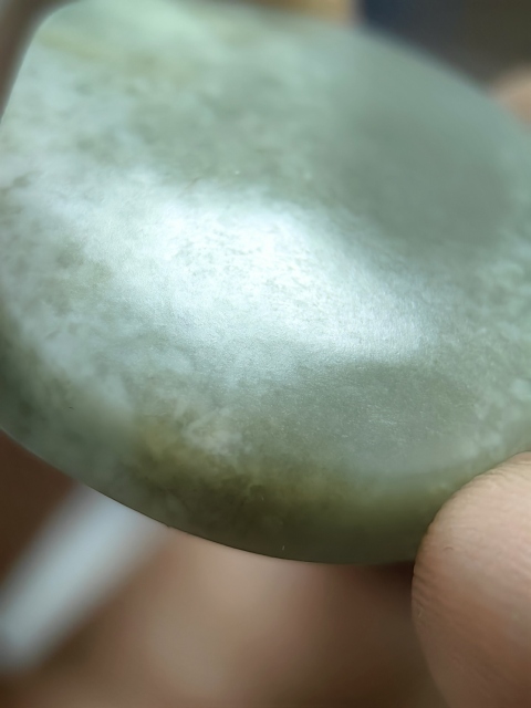 古玩玉器晚清民國和田玉雕“素紋背云”拍賣，當前價格580元