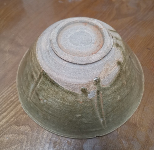 古玩陶瓷越窯青瓷葵口碗拍賣，當前價格600元