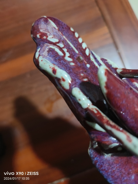 古玩陶瓷乾隆窯變釉瓷塑拍賣，當前價格22000元