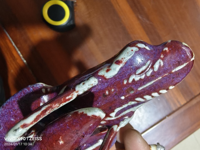 古玩陶瓷乾隆窯變釉瓷塑拍賣，當前價格22000元