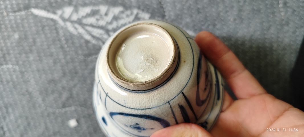 古玩陶瓷明晚期克拉克青花茶碗拍賣,當前價格9800元