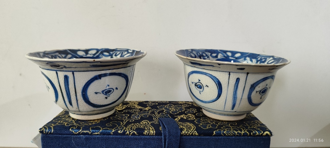 古玩陶瓷明晚期克拉克青花茶碗拍賣,當前價格9800元