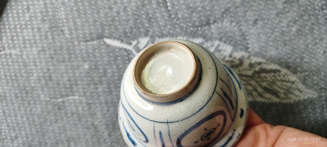 古玩陶瓷明晚期克拉克青花茶碗拍賣,當前價格9800元