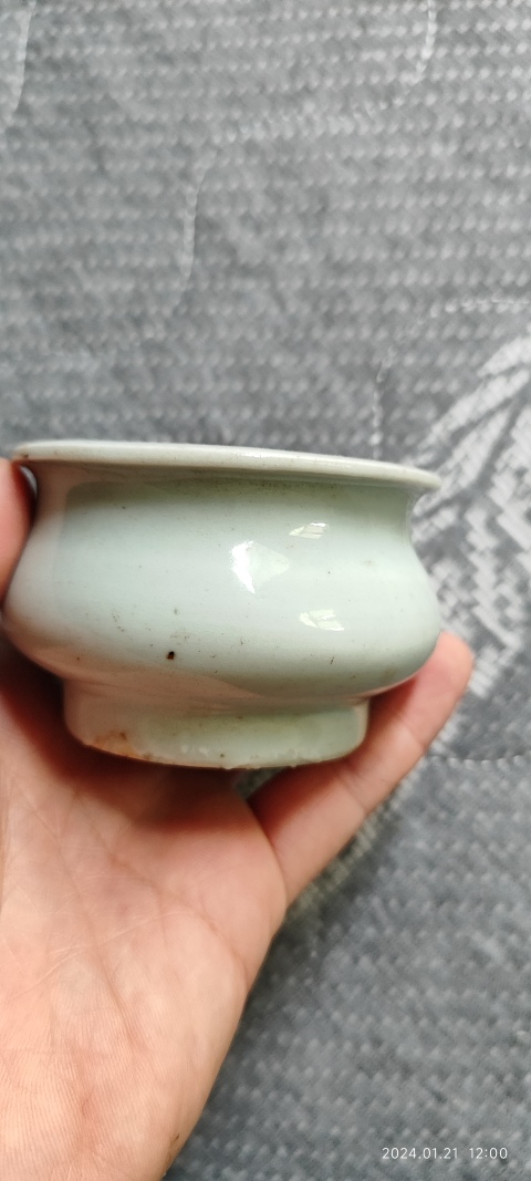 古玩陶瓷清早期德化白釉小爐拍賣，當前價格4800元