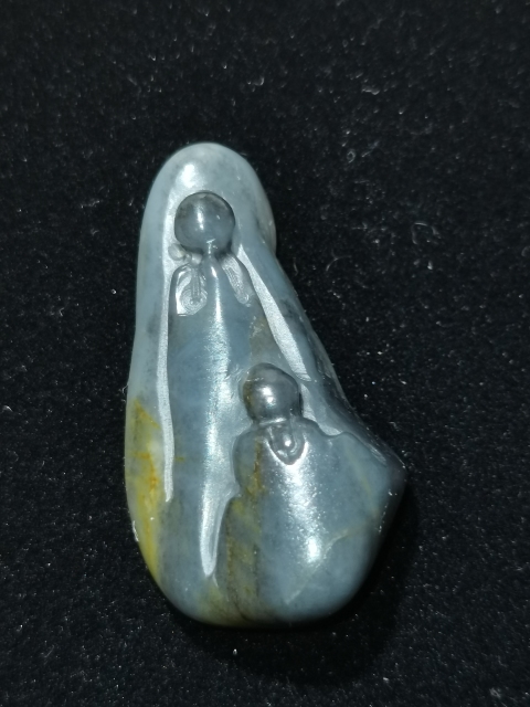 古玩玉器新疆和田玉獨籽青花玉雕“悟道”拍賣，當前價格3980元