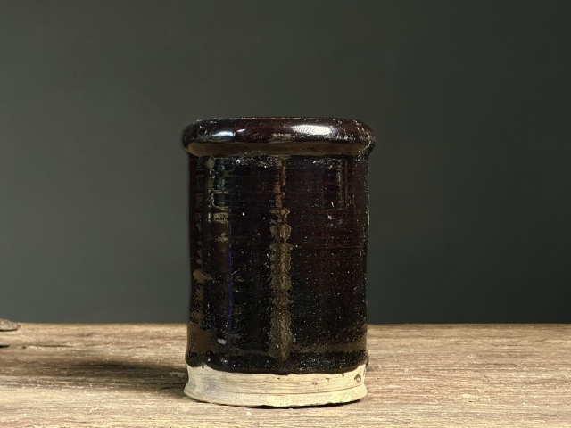古玩陶瓷磁州窯黑釉筷籠拍賣，當(dāng)前價(jià)格288元