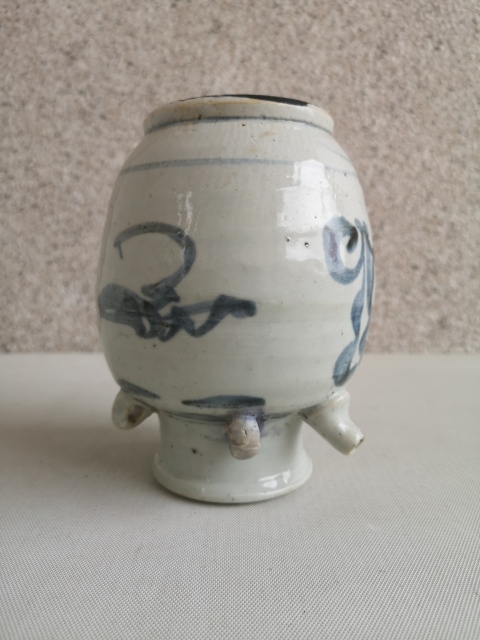 古玩陶瓷青花吉語紋四系壺拍賣,當前價格450元