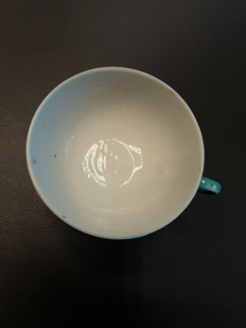 古玩陶瓷大清光緒年製官窯款粉彩瓜瓞綿綿紋茶杯拍賣,當前價格750元