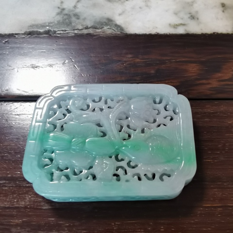古玩玉器翡翠牌拍賣,當前價格3800元