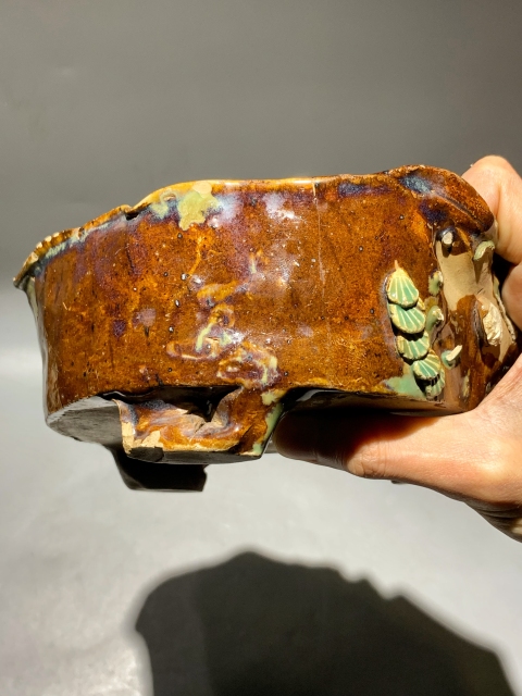 古玩陶瓷清代魚澡紋筆洗 水仙盆拍賣,當前價格688元