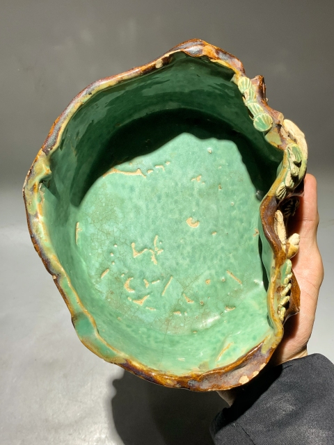 古玩陶瓷清代魚澡紋筆洗 水仙盆拍賣,當前價格688元