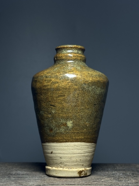 古玩陶瓷精品 元代 磁州窯 茶葉末釉平肩梅瓶拍賣，當(dāng)前價(jià)格750元