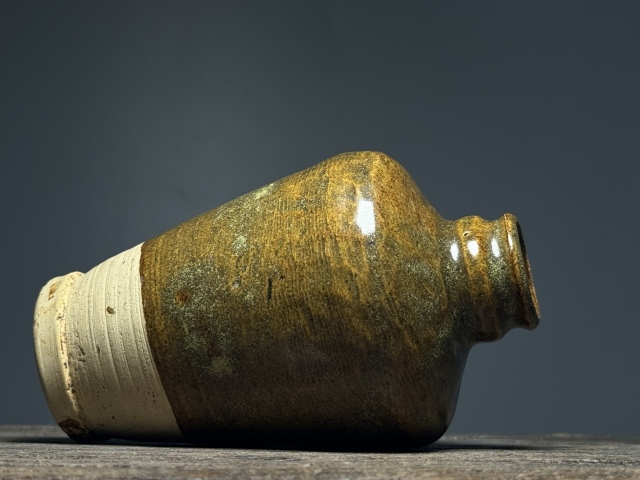 古玩陶瓷精品 元代 磁州窯 茶葉末釉平肩梅瓶拍賣，當(dāng)前價(jià)格750元