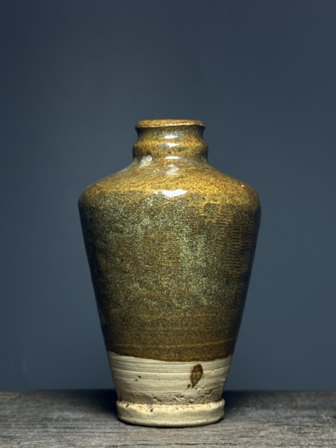 古玩陶瓷精品 元代 磁州窯 茶葉末釉平肩梅瓶拍賣，當(dāng)前價(jià)格750元