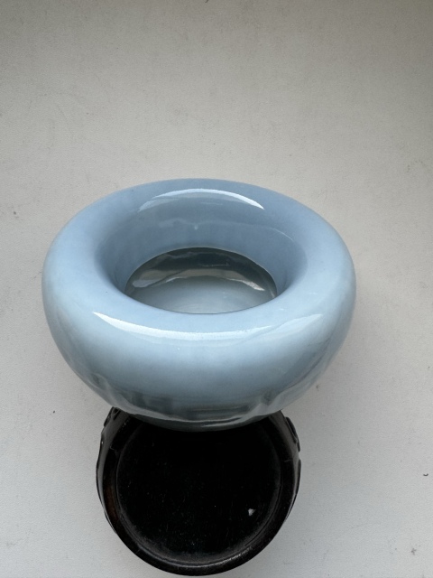 古玩陶瓷天藍釉蘋果洗拍賣,當前價格7600元