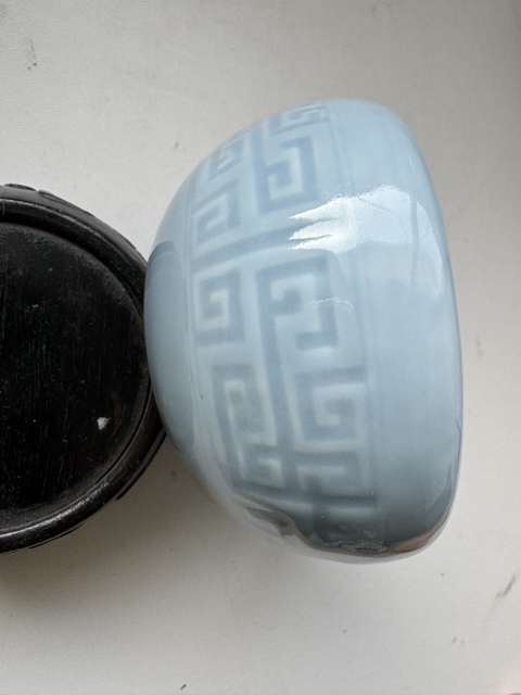 古玩陶瓷天藍釉蘋果洗拍賣,當前價格7600元