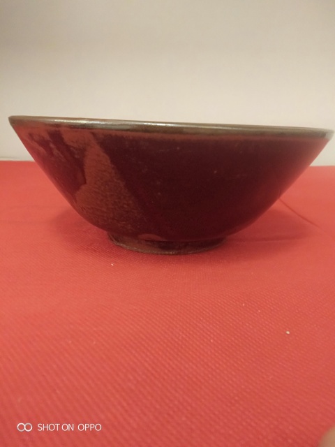 古玩陶瓷醬釉碗拍賣,當前價格500元