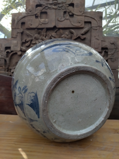 古玩陶瓷清代人物紋青花罐拍賣，當前價格8800元