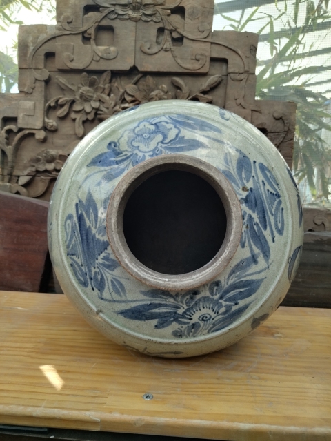 古玩陶瓷清代人物紋青花罐拍賣，當前價格8800元