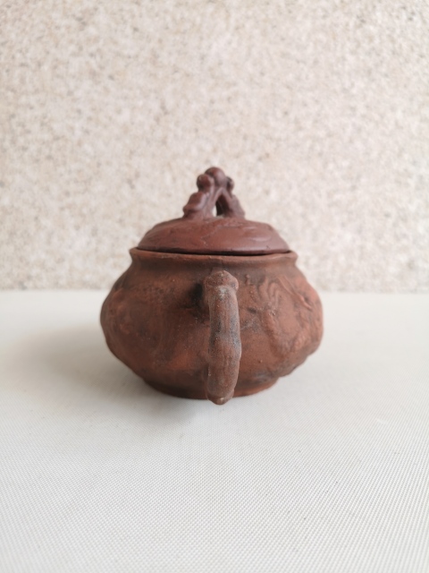 古玩陶瓷印趕珠龍紋紫砂壺拍賣,當前價格398元