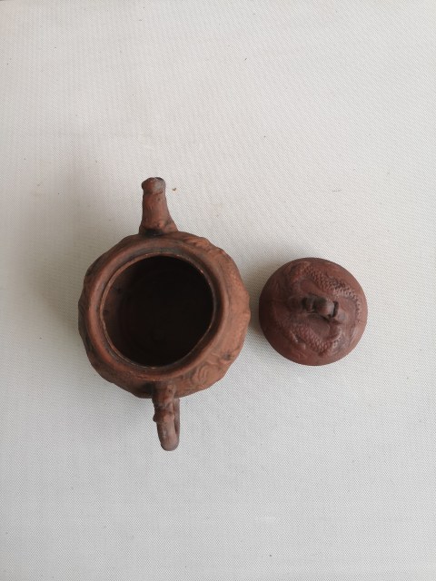 古玩陶瓷印趕珠龍紋紫砂壺拍賣,當前價格398元