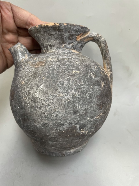 古玩陶瓷晚唐單彩直壺拍賣，當前價格1200元