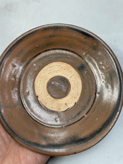 古玩陶瓷紅耀州窯盤拍賣,當前價格9966元