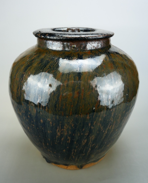 古玩陶瓷精美.明代兔毫釉大罐（1368年-1644年）拍賣，當前價格280元