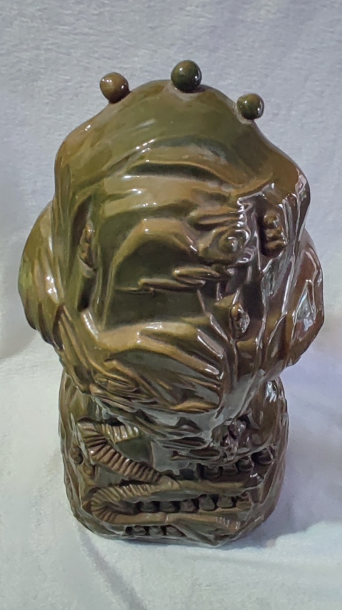 古玩陶瓷綠釉觀音菩薩頭像拍賣，當前價格1288元