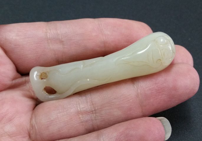 古玩玉器和田玉雕“福運當頭”掛件拍賣，當前價格380元
