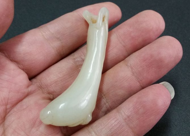 古玩玉器和田玉雕“福運當頭”掛件拍賣，當前價格380元