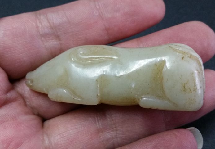 古玩玉器和田玉豬把件拍賣，當前價格480元