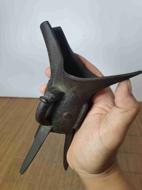 古玩銅器爵杯拍賣,當前價格9300元