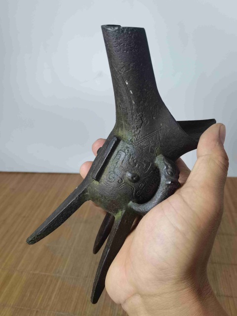 古玩銅器爵杯拍賣,當前價格9300元
