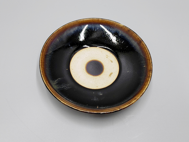 古玩陶瓷精品元代窯變牛毛紋淺盤拍賣，當前價格1000元