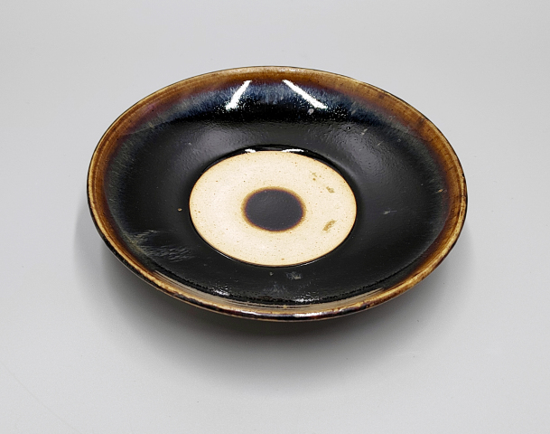 古玩陶瓷精品元代窯變牛毛紋淺盤拍賣，當前價格1000元